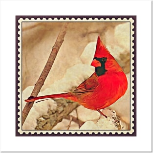 Cardinal Postage Stamp Posters and Art